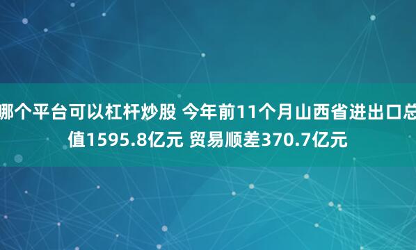 哪个平台可以杠杆炒股 今年前11个月山西省进出口总值1595.8亿元 贸易顺差370.7亿元