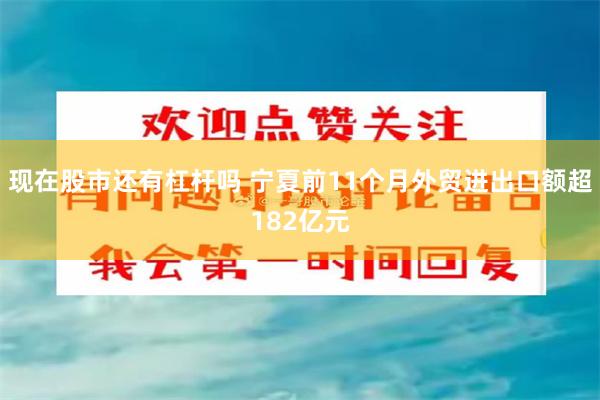 现在股市还有杠杆吗 宁夏前11个月外贸进出口额超182亿元